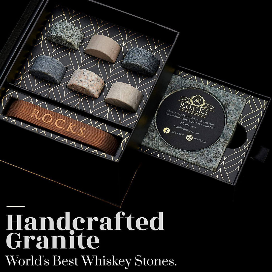 The Gentleman's Set - Cigar Aficionado by R.O.C.K.S. Whiskey Chilling Stones - Fluid And Fire