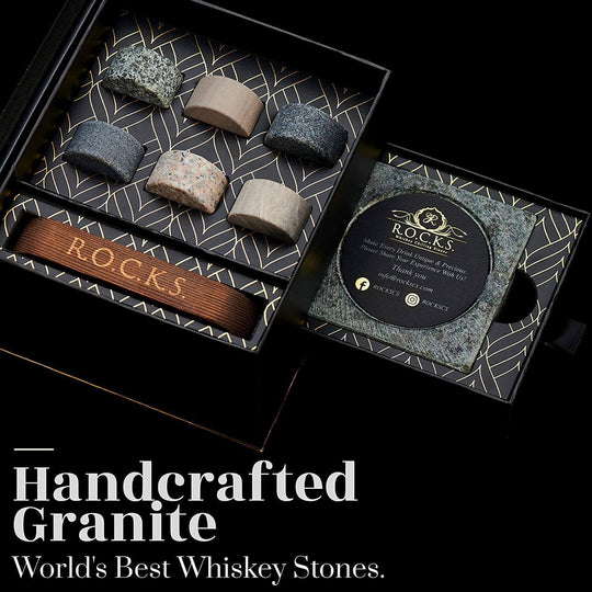 The Gentleman's Set - Cigar Aficionado by R.O.C.K.S. Whiskey Chilling Stones - Fluid And Fire