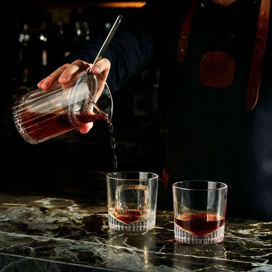 Caldera Set of 4 Whisky Glasses 11 oz - Fluid And Fire