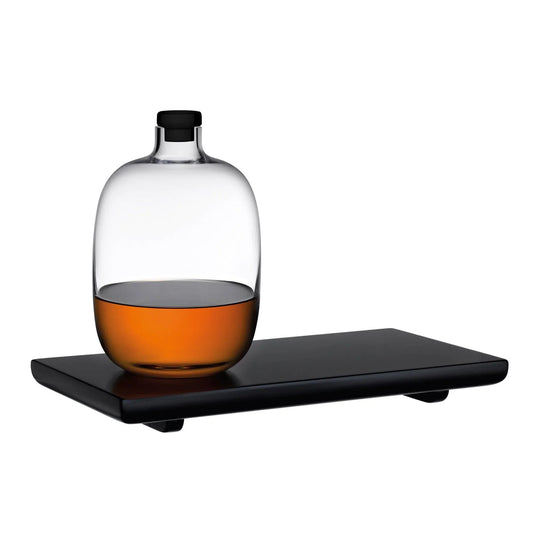 Malt Whiskey Bottle with Wooden Tray - Fluid And Fire