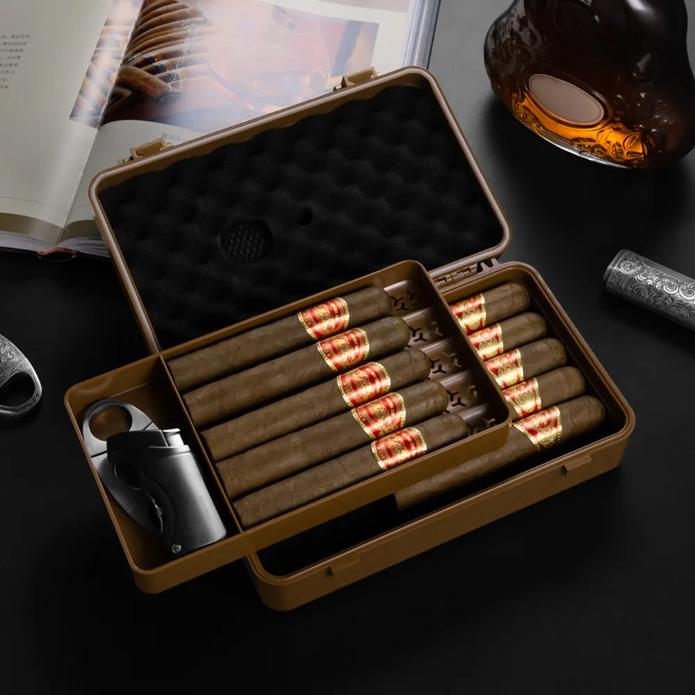 The Sentinel Portable Travel Humidor (10-Cigar Capacity)