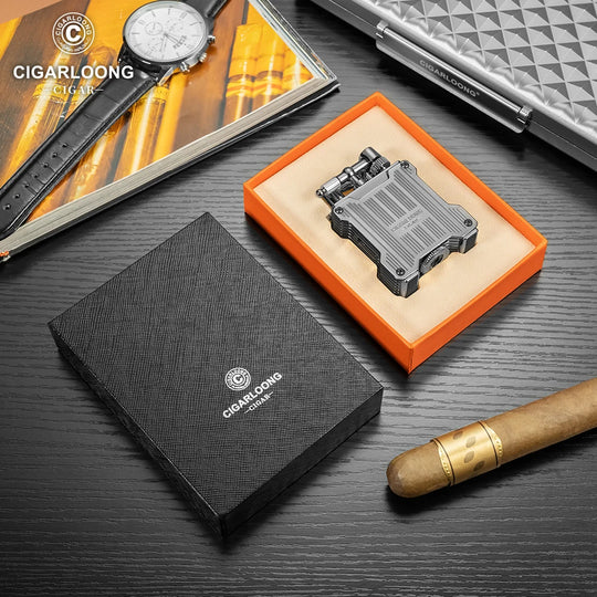 Lucent Fire – Dual Flame Lighter with Visible Fuel Window