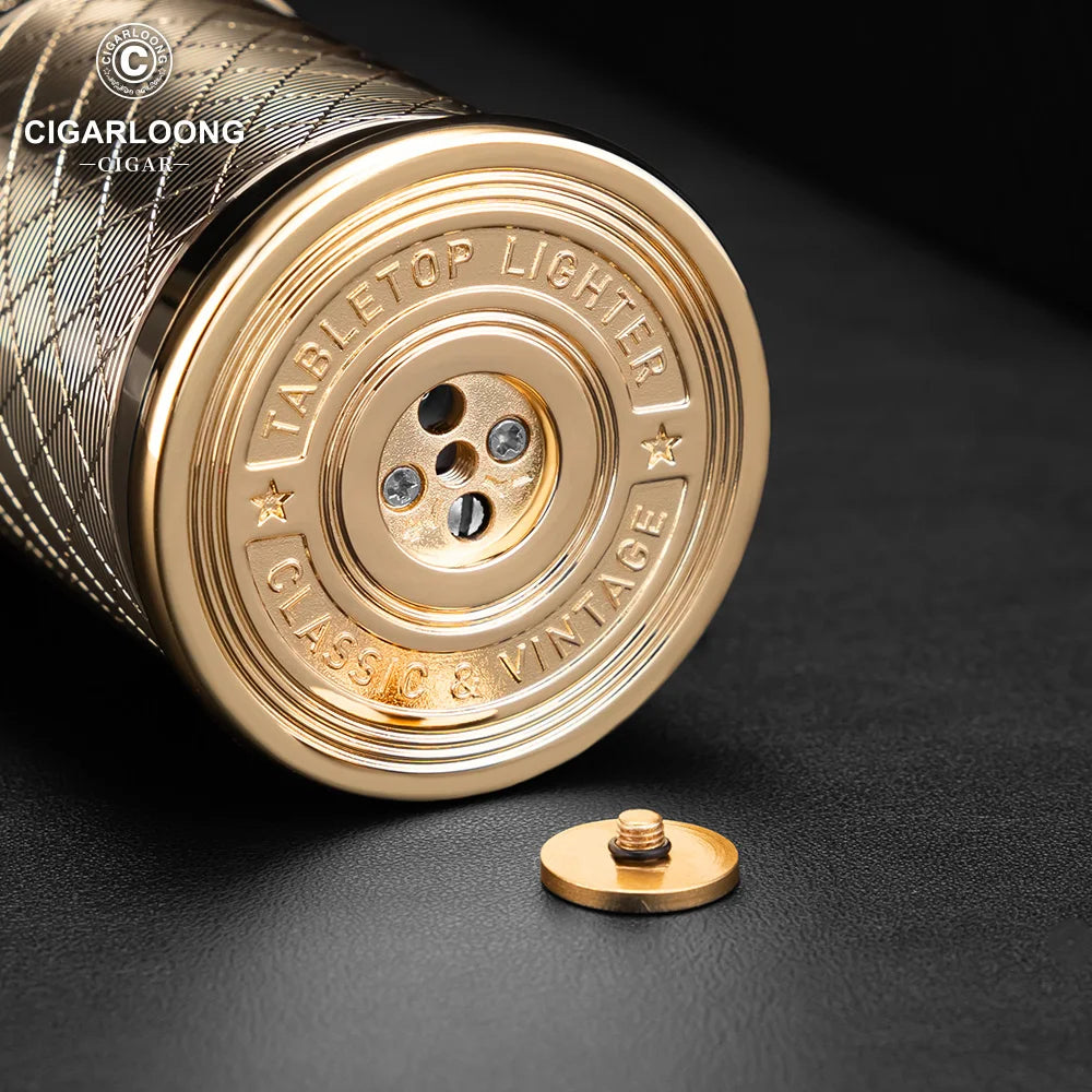 Aetherion Flame – Windproof Lighter with Integrated Holder & Punch