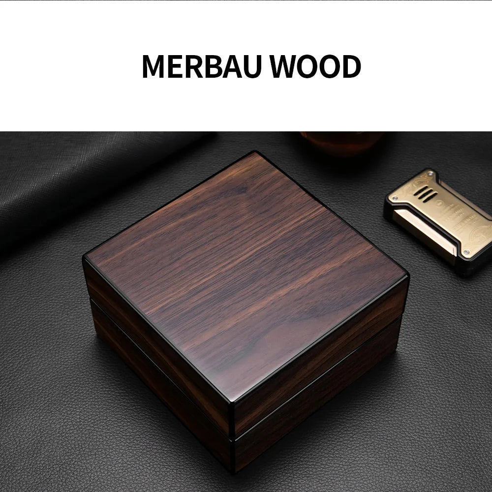 Regalia Trio – Solid Wood Ashtray & Cutter Set