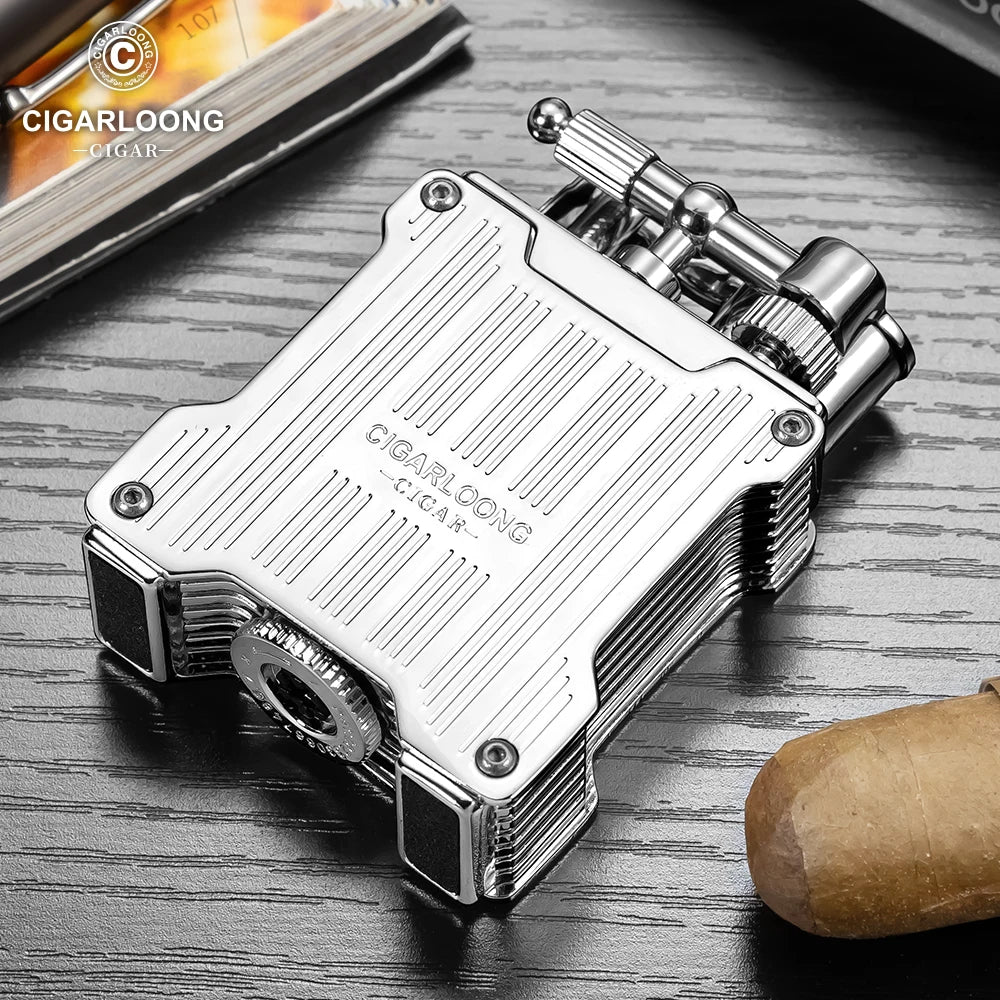 Lucent Fire – Dual Flame Lighter with Visible Fuel Window