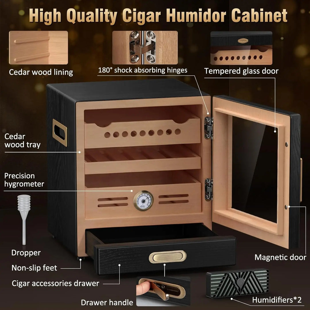 The Chamberlain Humidor Cabinet (80-100 Cigar Capacity)