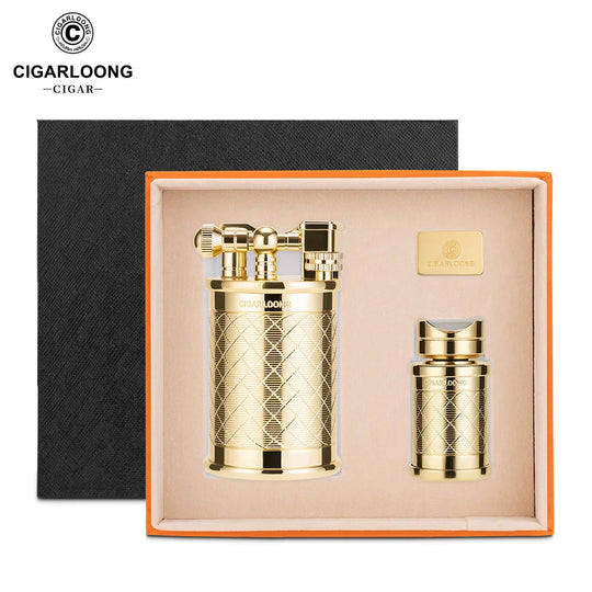 Aetherion Flame – Windproof Lighter with Integrated Holder & Punch