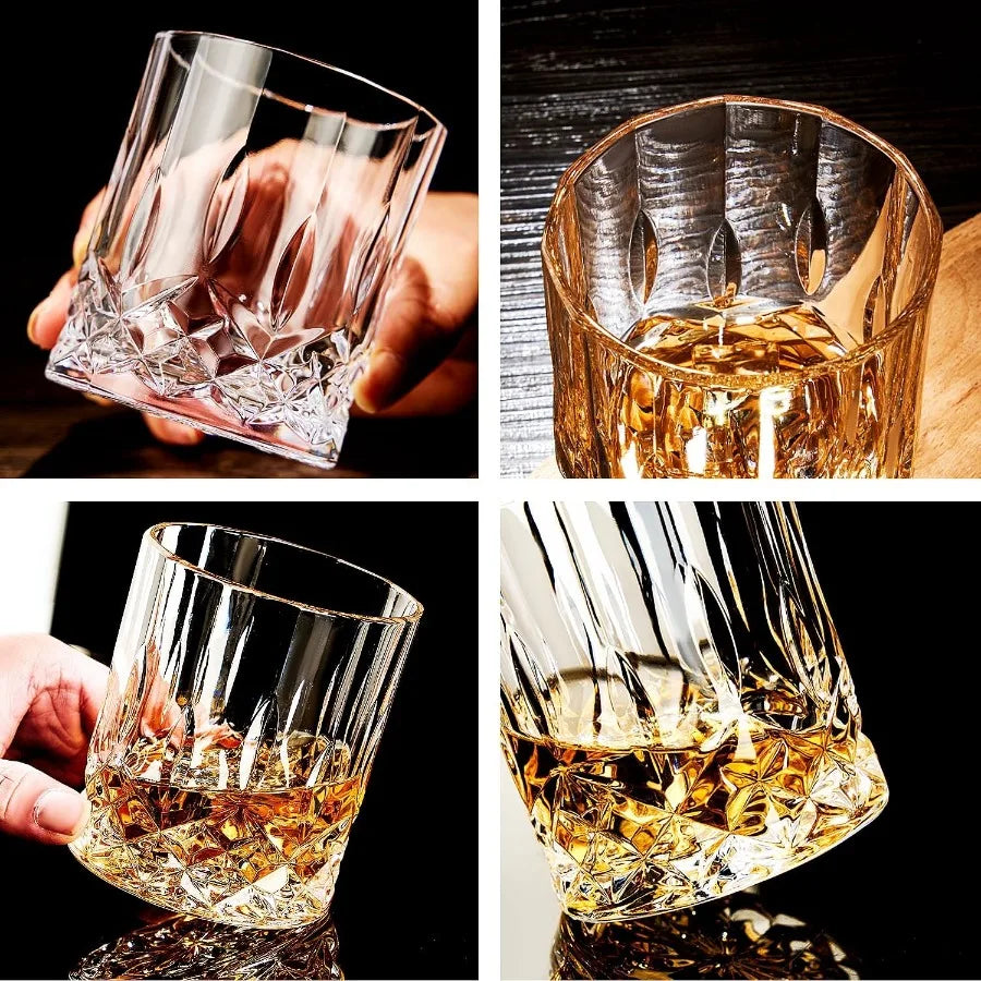 The Starburst Diamond Cut Whiskey Glass — A Classic Reimagined (Set of 4)