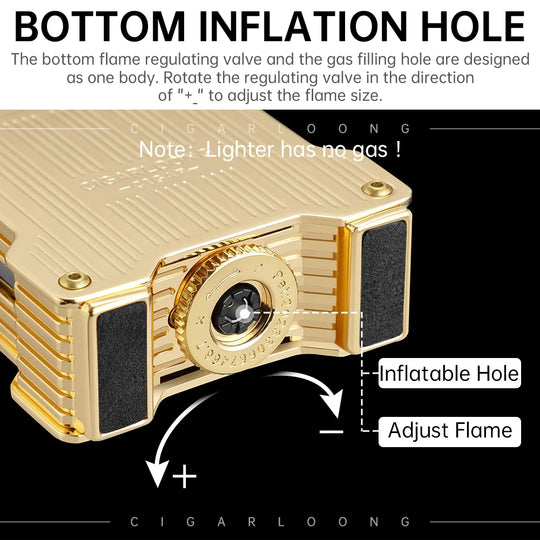 Lucent Fire – Dual Flame Lighter with Visible Fuel Window