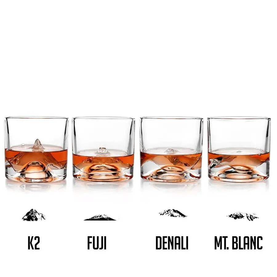 The Peaks Mountain Replica Crystal Whiskey Glass Set — Where Elevation Meets Ritual