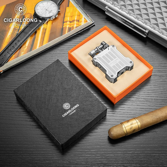 Lucent Fire – Dual Flame Lighter with Visible Fuel Window