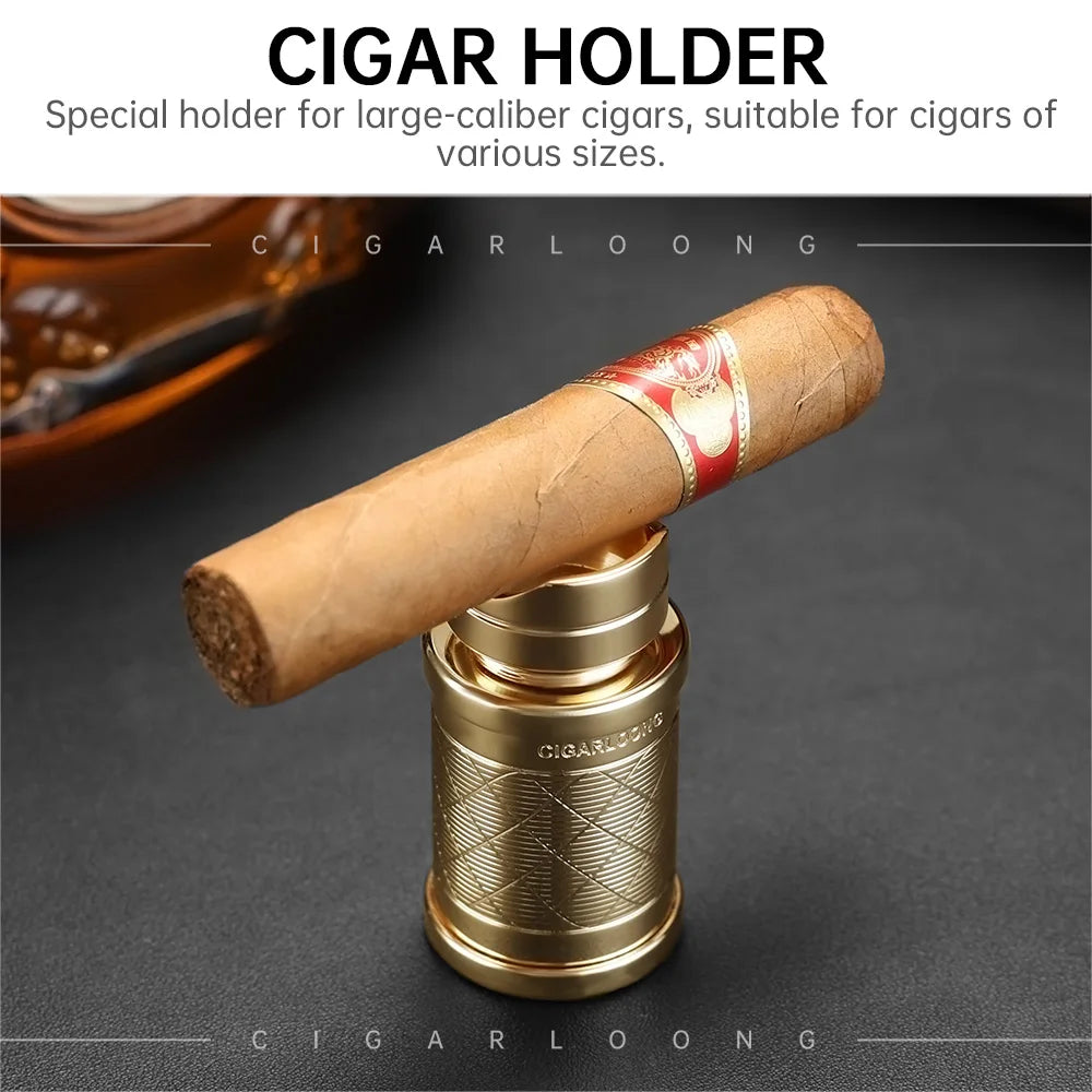 Aetherion Flame – Windproof Lighter with Integrated Holder & Punch