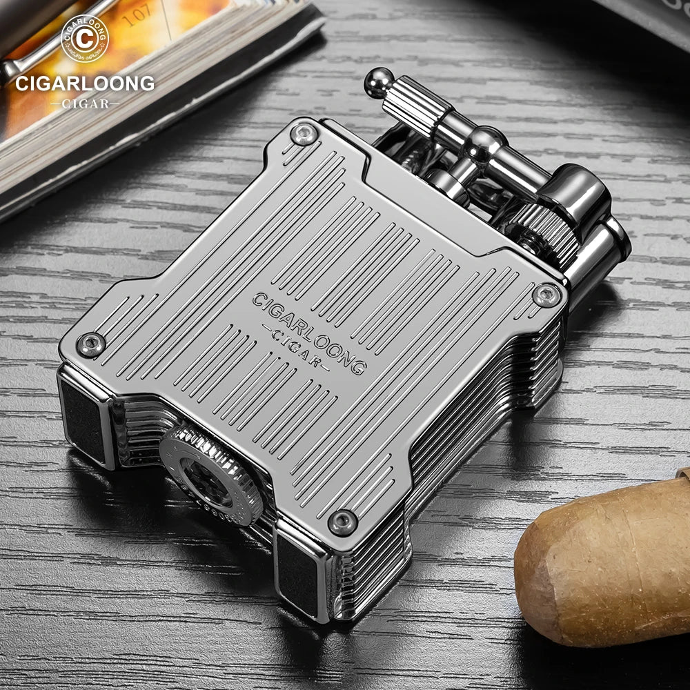 Lucent Fire – Dual Flame Lighter with Visible Fuel Window