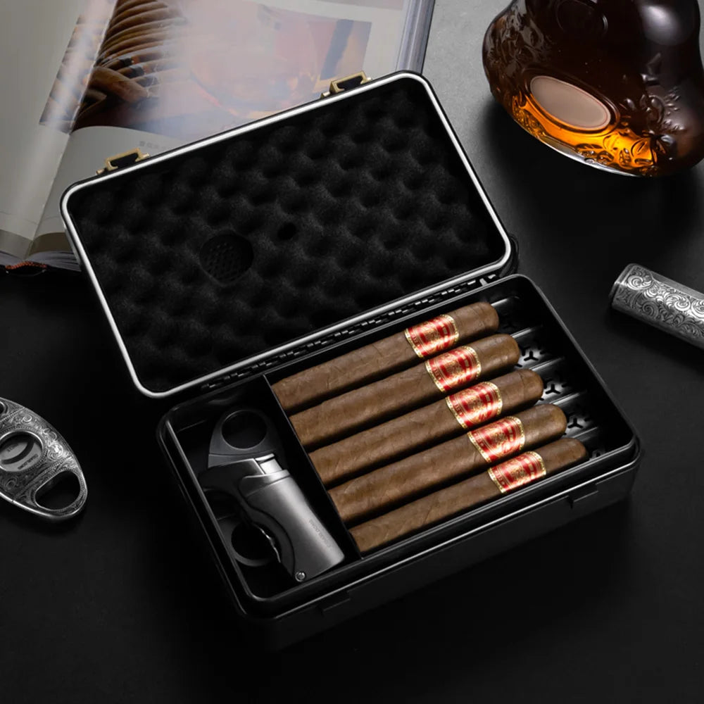 The Sentinel Portable Travel Humidor (10-Cigar Capacity)