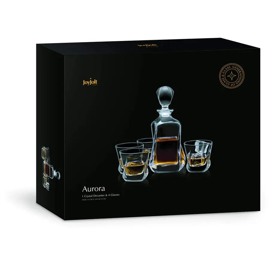 The Aurora Decanter Set of 5 — Where Fluid Design Meets Fire