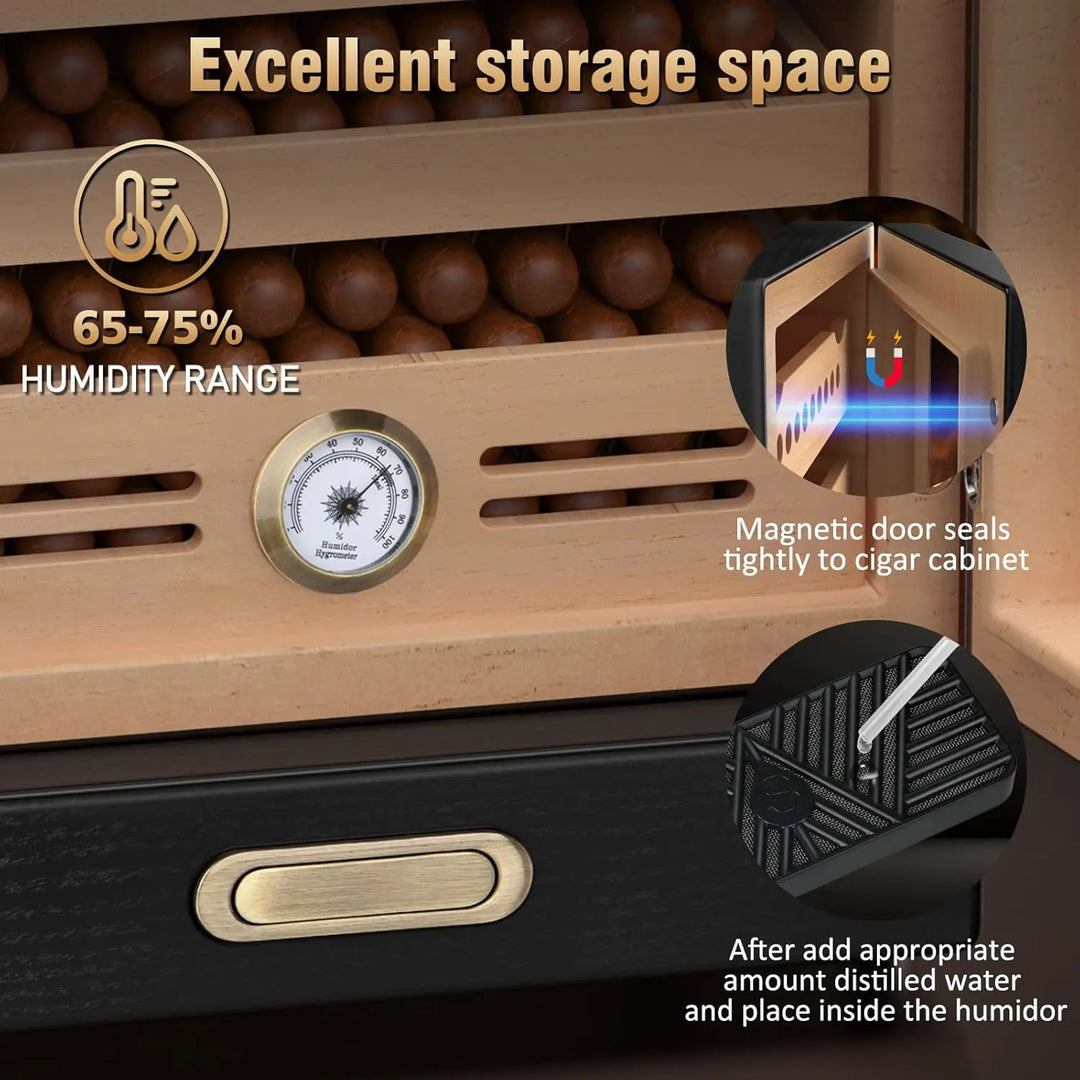 The Chamberlain Humidor Cabinet (80-100 Cigar Capacity)