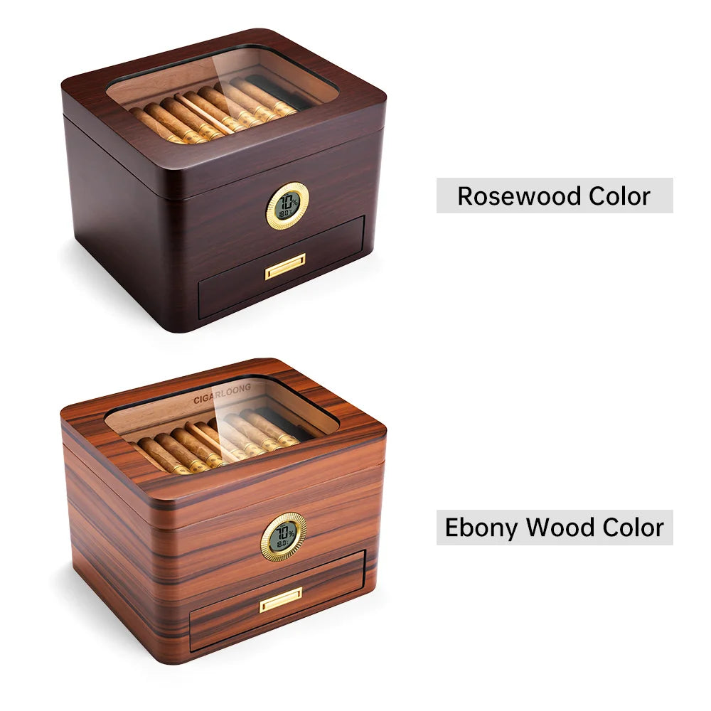 Solaro 65 – Cedar Wood Humidor with Electronic Hygrometer & Skylight