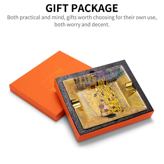 Altura Square – Ceramic Ashtray with Dual Wide Rests