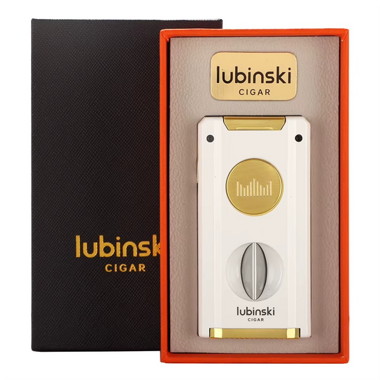 Dual Torch Lighter Set with V-Cutter & Punch