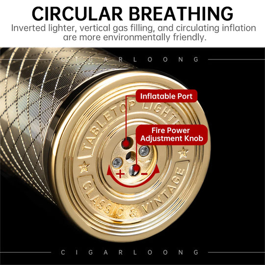 Aetherion Flame – Windproof Lighter with Integrated Holder & Punch