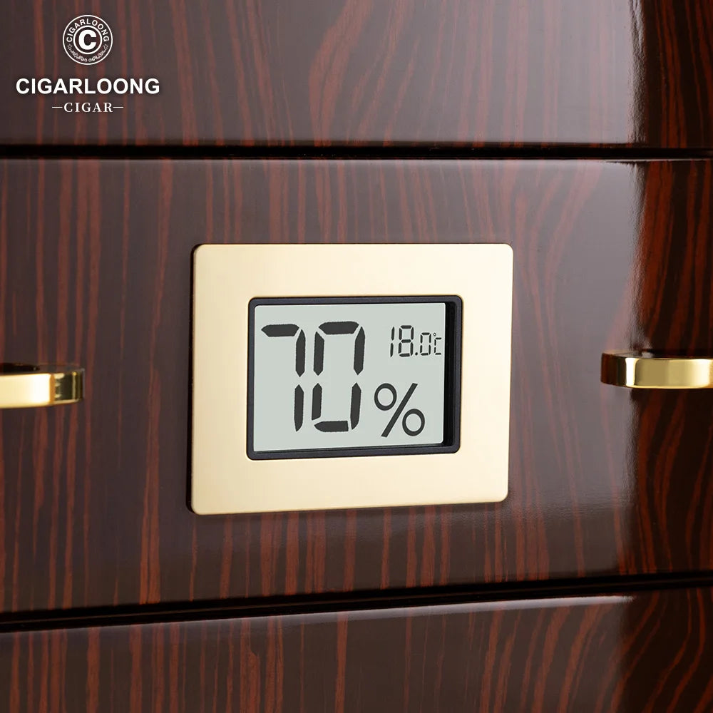 Regalis 110 – Cedar Humidor with Hygrometer, Humidifier & Transparent Window