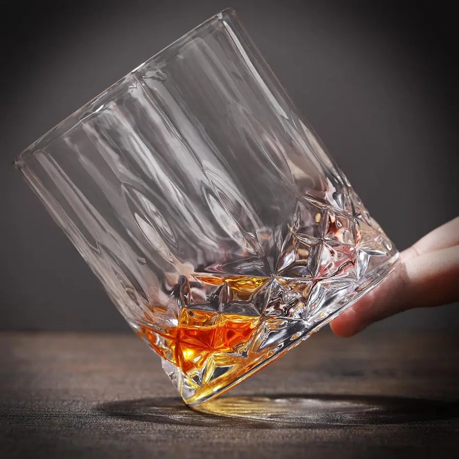 The Professional Collection — 24-Piece Diamond Cut Whiskey Glass Set