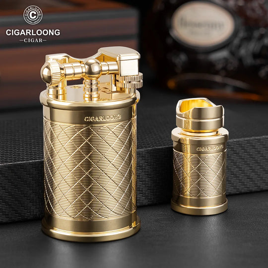 Aetherion Flame – Windproof Lighter with Integrated Holder & Punch