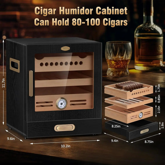 The Chamberlain Humidor Cabinet (80-100 Cigar Capacity)