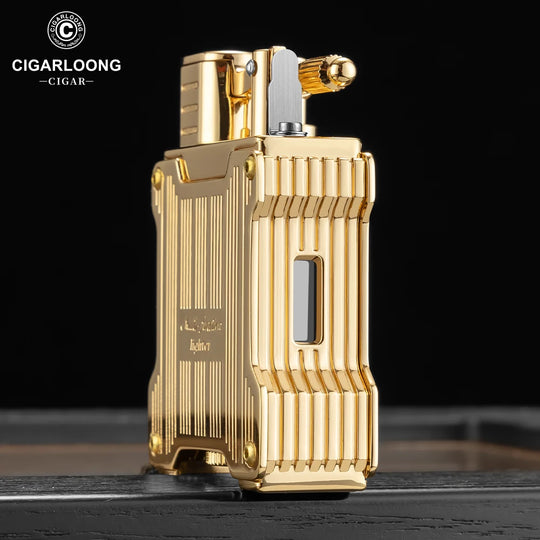 Lucent Fire – Dual Flame Lighter with Visible Fuel Window