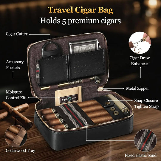 The Alchemist Travel Humidor Kit (5-Cigar Capacity)