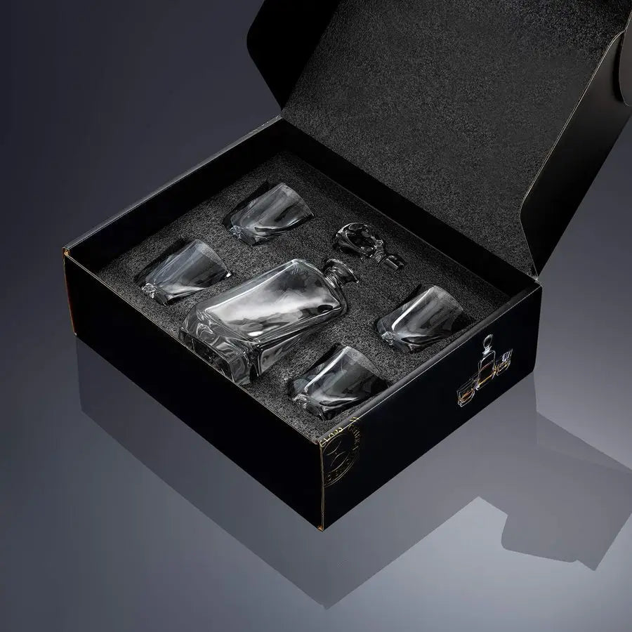 The Aurora Decanter Set of 5 — Where Fluid Design Meets Fire