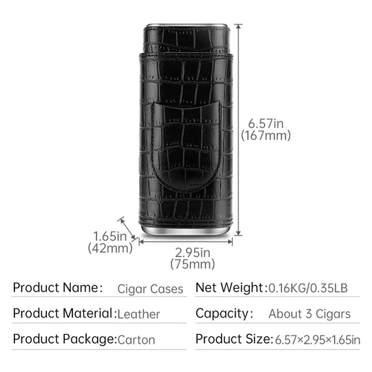 The Companion 3-Cigar Travel Case