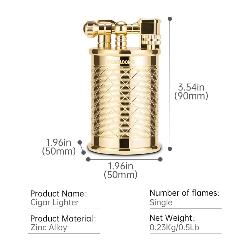 Aetherion Flame – Windproof Lighter with Integrated Holder & Punch