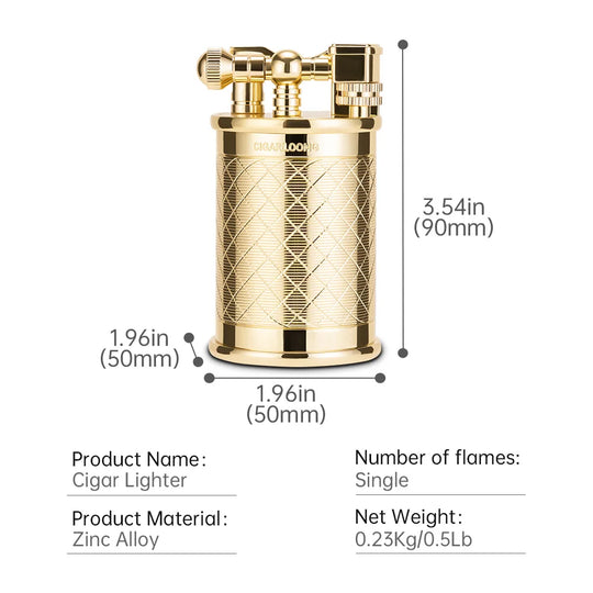 Aetherion Flame – Windproof Lighter with Integrated Holder & Punch