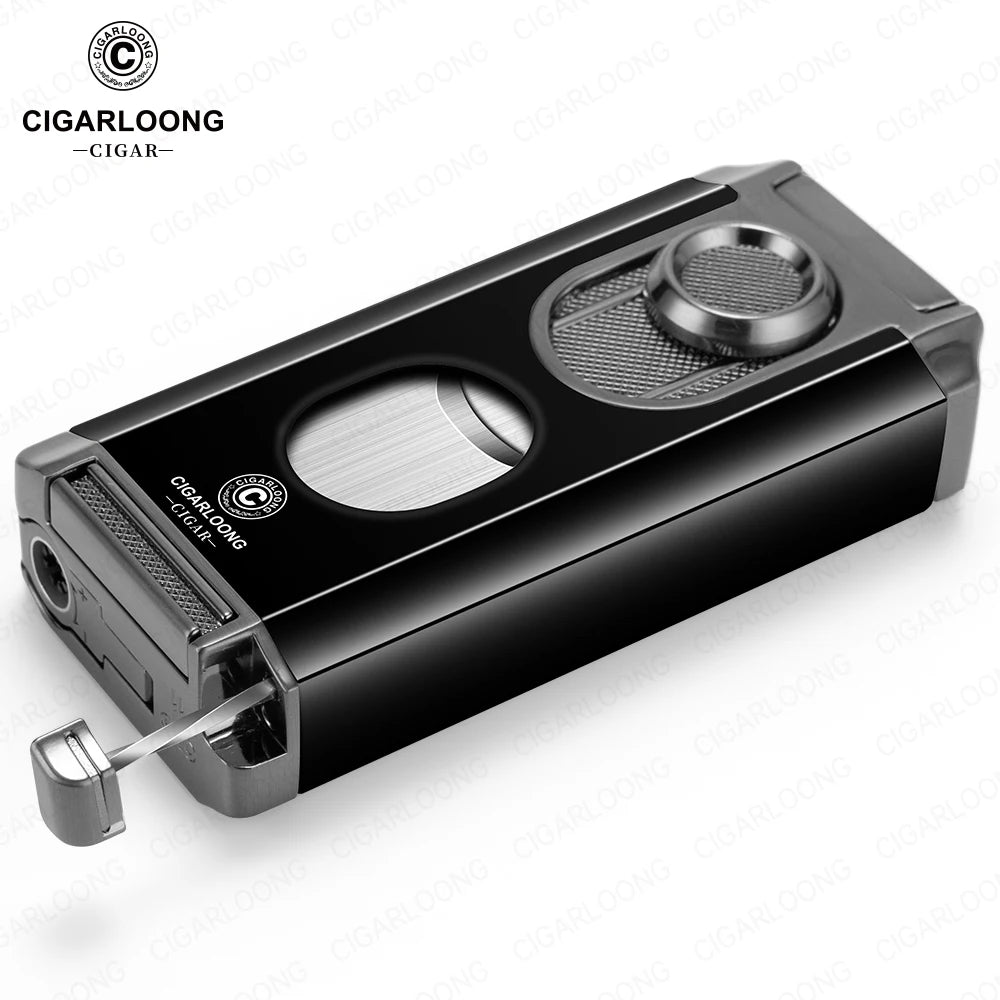 Valor 3-in-1 Torch Lighter – Triple Flame with Integrated V-Cutter & Holder