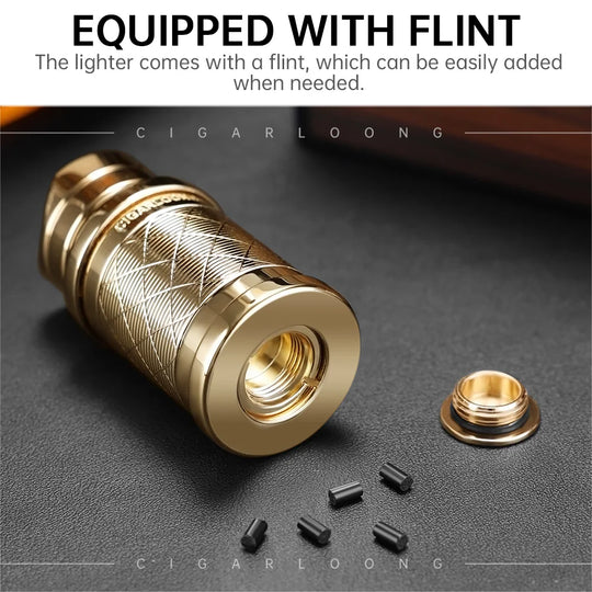 Aetherion Flame – Windproof Lighter with Integrated Holder & Punch