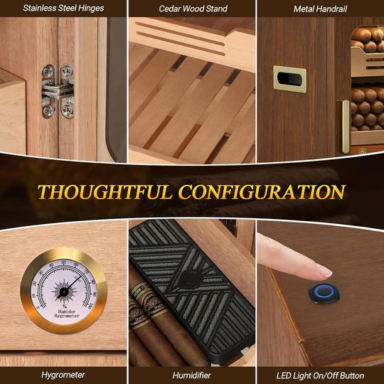 The Pavilion LED Humidor Cabinet (100-150 Cigar Capacity)