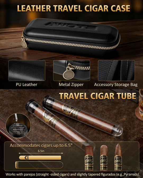 The Founder's Kit Humidor Gift Set (40-50 Cigar Capacity)