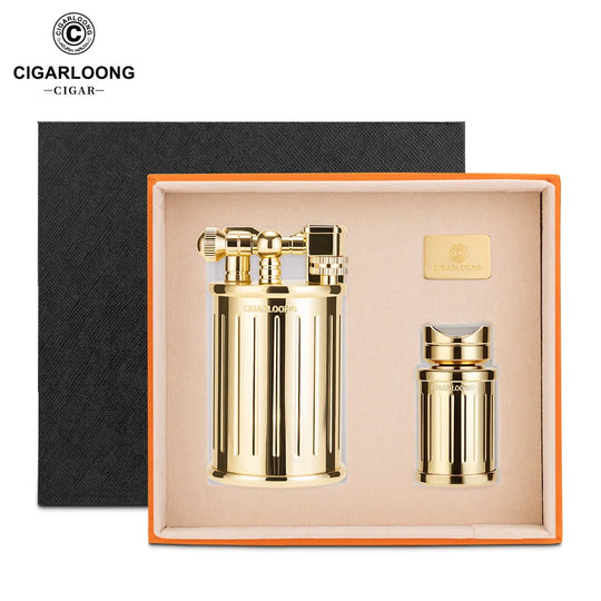 Aetherion Flame – Windproof Lighter with Integrated Holder & Punch