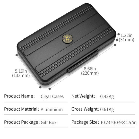 Aeris 5 – Portable Aluminum Travel Case (Waterproof & Lightweight)