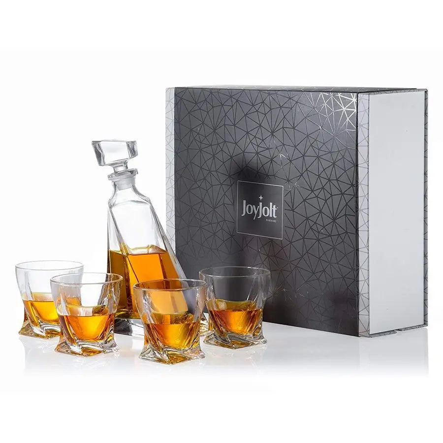 The Atlas Geometric Decanter Set — A Bold Statement in Crystal