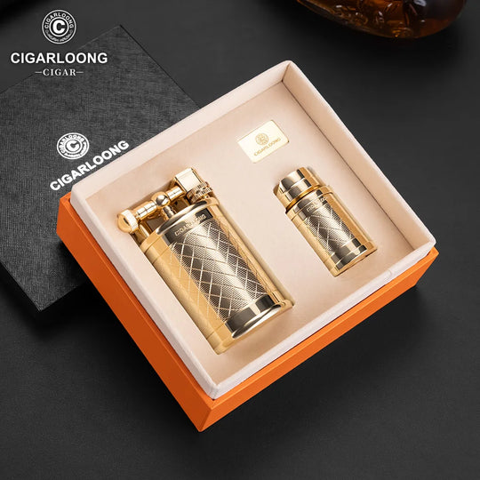 Aetherion Flame – Windproof Lighter with Integrated Holder & Punch