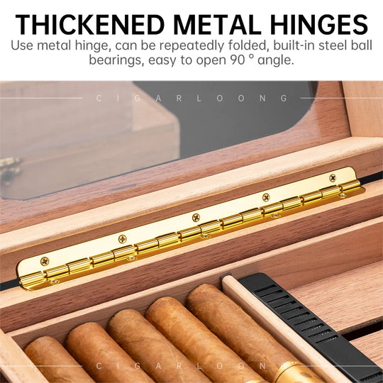 Solaro 65 – Cedar Wood Humidor with Electronic Hygrometer & Skylight