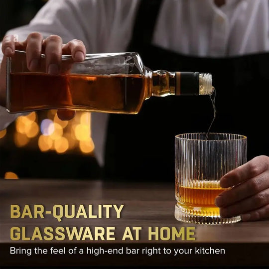 The Column Ribbed Tumbler Set of 12 — A Foundation of Texture and Light