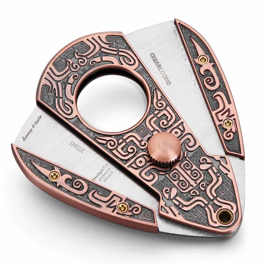 vintage cigarette cutter Visol Wild West V Antique Gold Wedge Cigar Mini Vintage Cigar Cutter with
