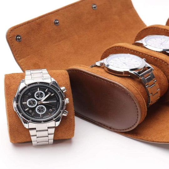 Luxurious Watch Travel Case | Vintage Leather Watch Case | Your Watches Always Protected - Fluid And Fire