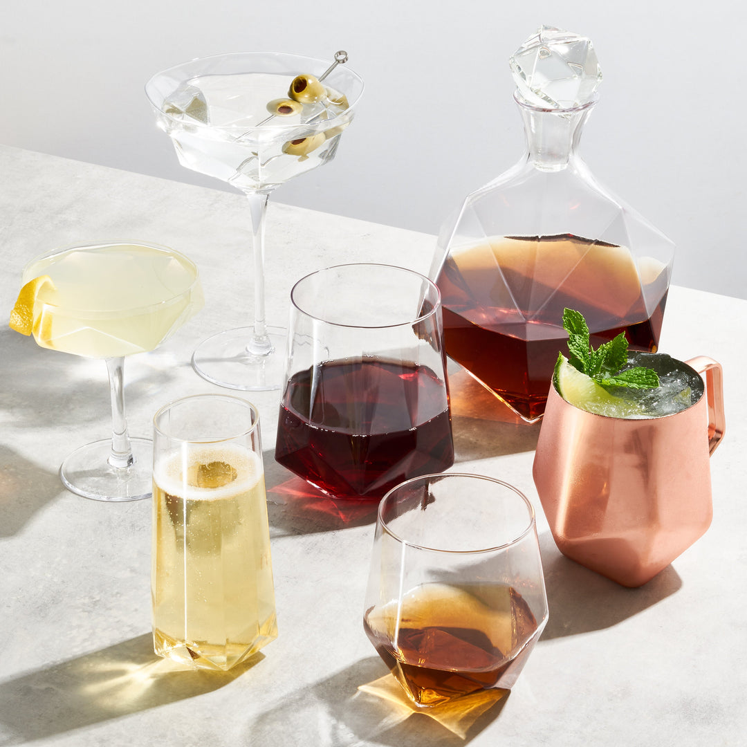 Seneca Faceted Crystal Liquor Decanter - Fluid And Fire