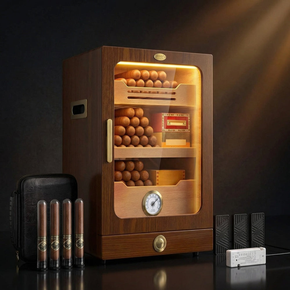 The Athenaeum Desktop Cigar Humidor Cabinet