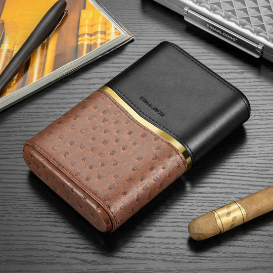 The Attaché Leather Travel Humidor (4-Cigar Capacity)