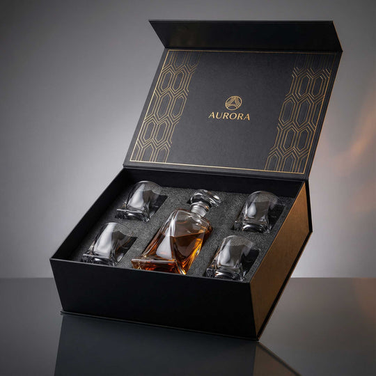 The Aurora Decanter Set of 5 — Where Fluid Design Meets Fire